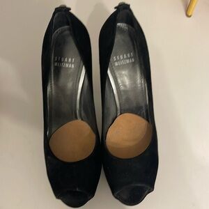 Stuart weitzman black suede platform shoes. Size 7. Good condition.